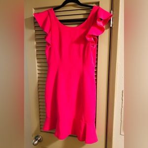 BCBG pink dress.